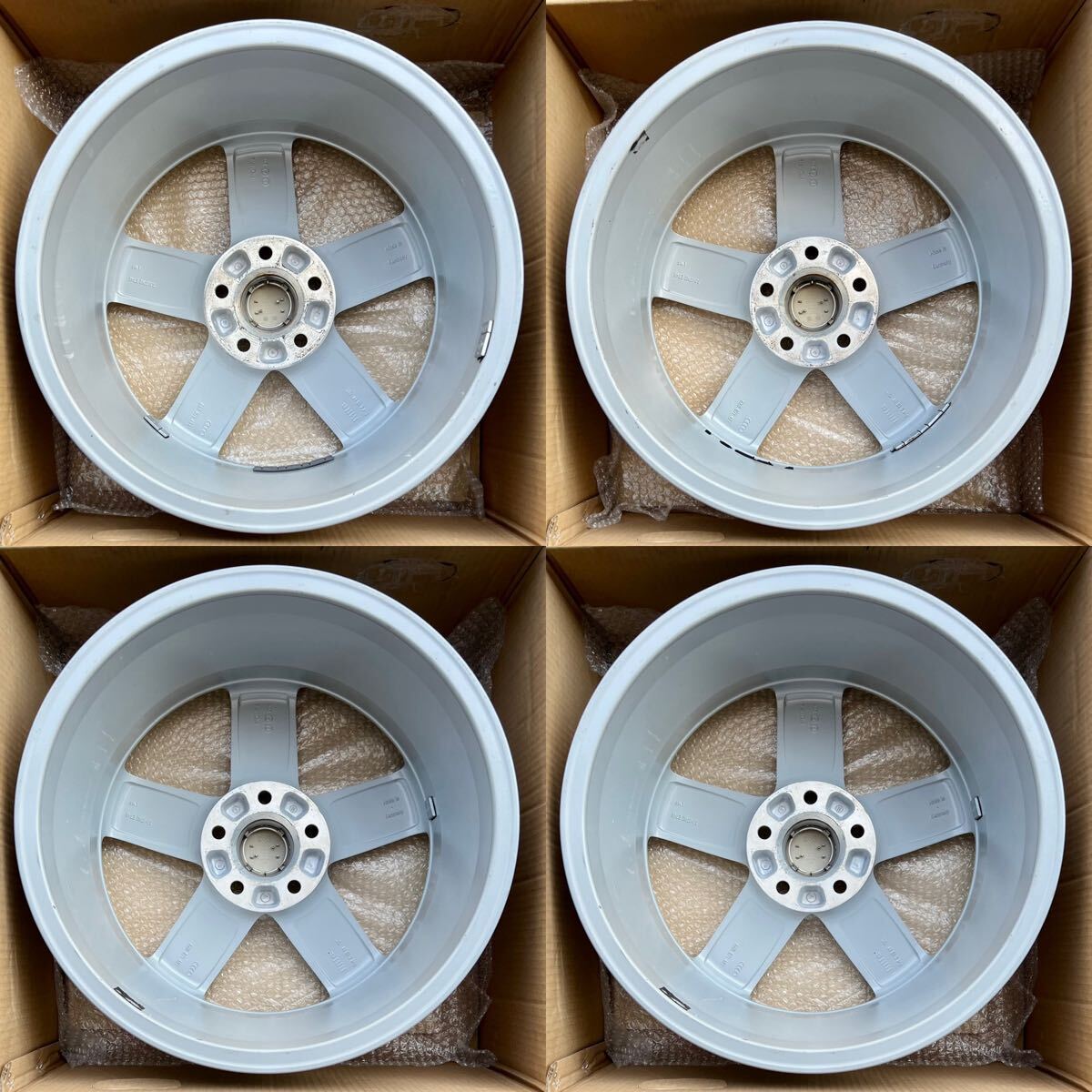 即決◆極上美品◆AUDI アウディ A4(8K) 5アーム デザイン純正ホイール17インチ4本セット◆7J-17 ET46 pcd112x5H◆TT クーペ A4アバント流用_画像7