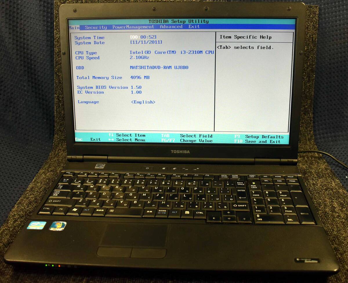 пуск подтверждено ( б/у товар ) TOSHIBA dynabook B551C CPU:i3-2310M RAM:4G HDD: нет ( труба :KP984 пуск подтверждено ( б/у товар ) TOSHIBA dynabook B551C CPU:i3-2310M RAM:4G HDD: нет ( труба :KP984