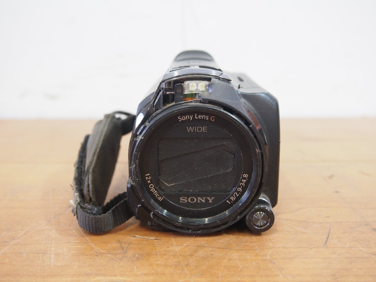 ☆【1T0703-11】 SONY ソニー ビデオカメラ ハンディカム HDR-PJ800 バッテリー付き ExmorR Sony Lens G 12× Optical 1.8/2.9-34.8 ジャン