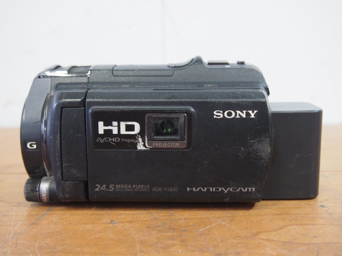 ☆【1T0703-11】 SONY ソニー ビデオカメラ ハンディカム HDR-PJ800 バッテリー付き ExmorR Sony Lens G 12× Optical 1.8/2.9-34.8 ジャン
