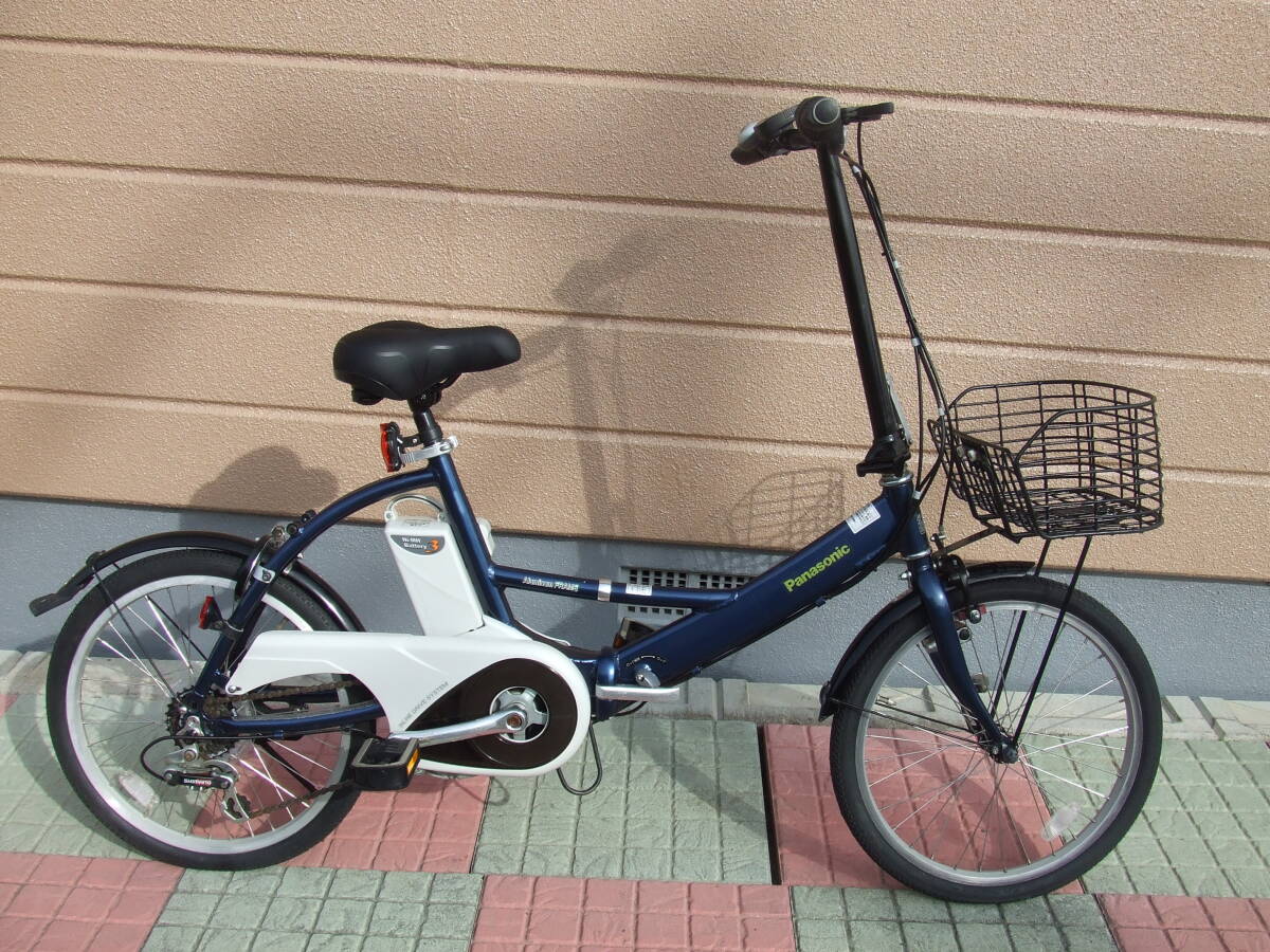 折りたたみ電動アシスト自転車 20インチ パナソニック EPJ06 充電器 バッテリー2個 動作確認済