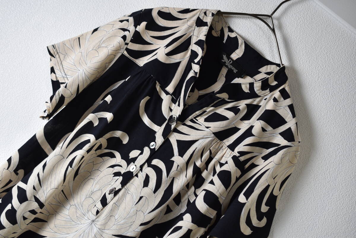 Pagong パゴン 彼岸花柄チュニックカットソー サイズL