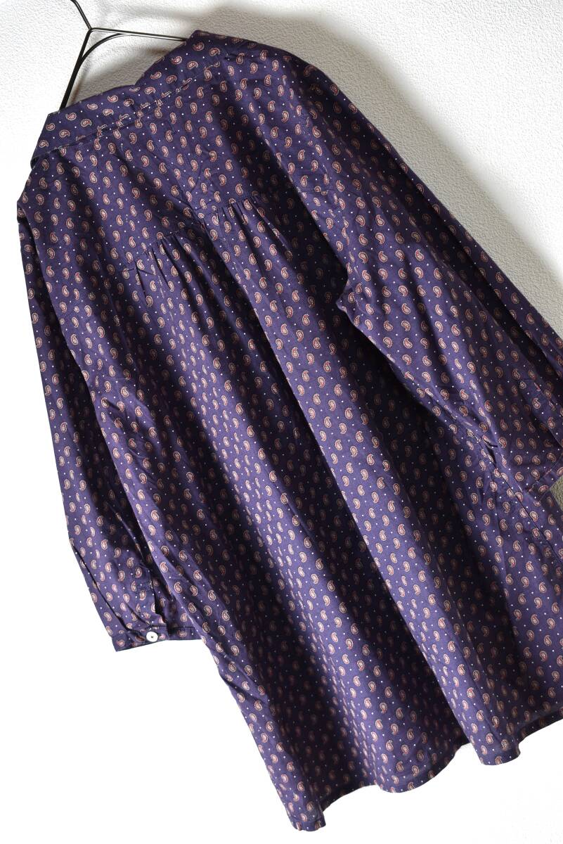 クロコダイル CROCODILE ペイズリー柄ブラウスシャツチュニック サイズL 秋色?