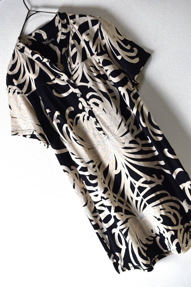 Pagong パゴン 彼岸花柄チュニックカットソー サイズL