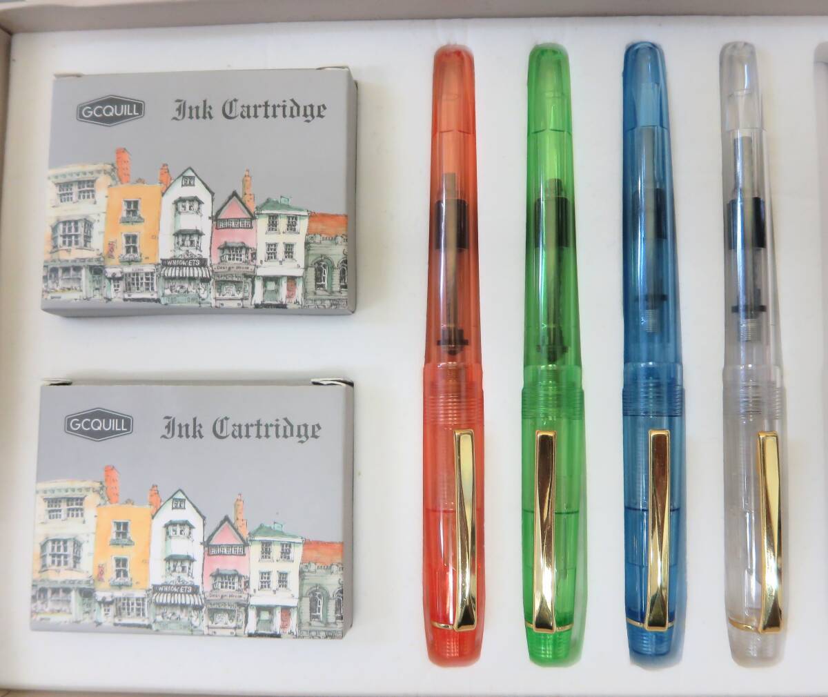 1102ナ◆GCQUILL Fountain Calligraphy Pen Set カリグラフィーペン&インク32本◆_画像2