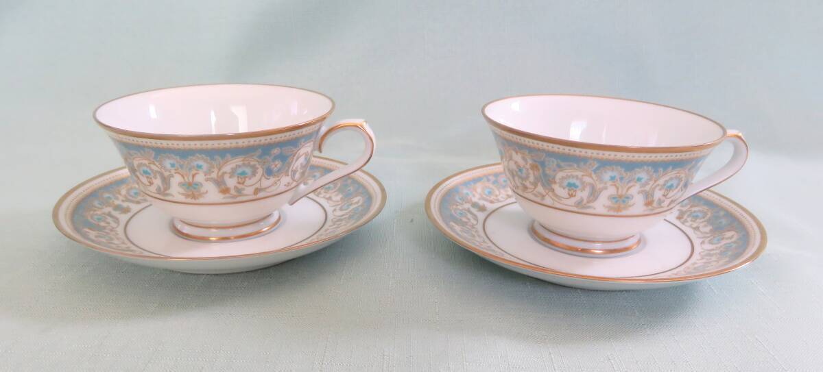 2902セ◆美品 ノリタケ POLONAISE ポロネース ペア カップ&ソーサー◆_画像1