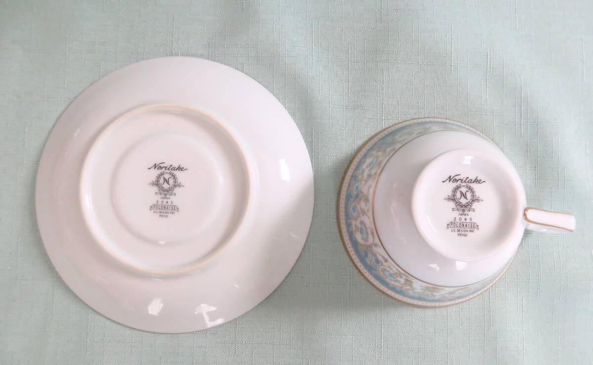2902セ◆美品 ノリタケ POLONAISE ポロネース ペア カップ&ソーサー◆_画像4