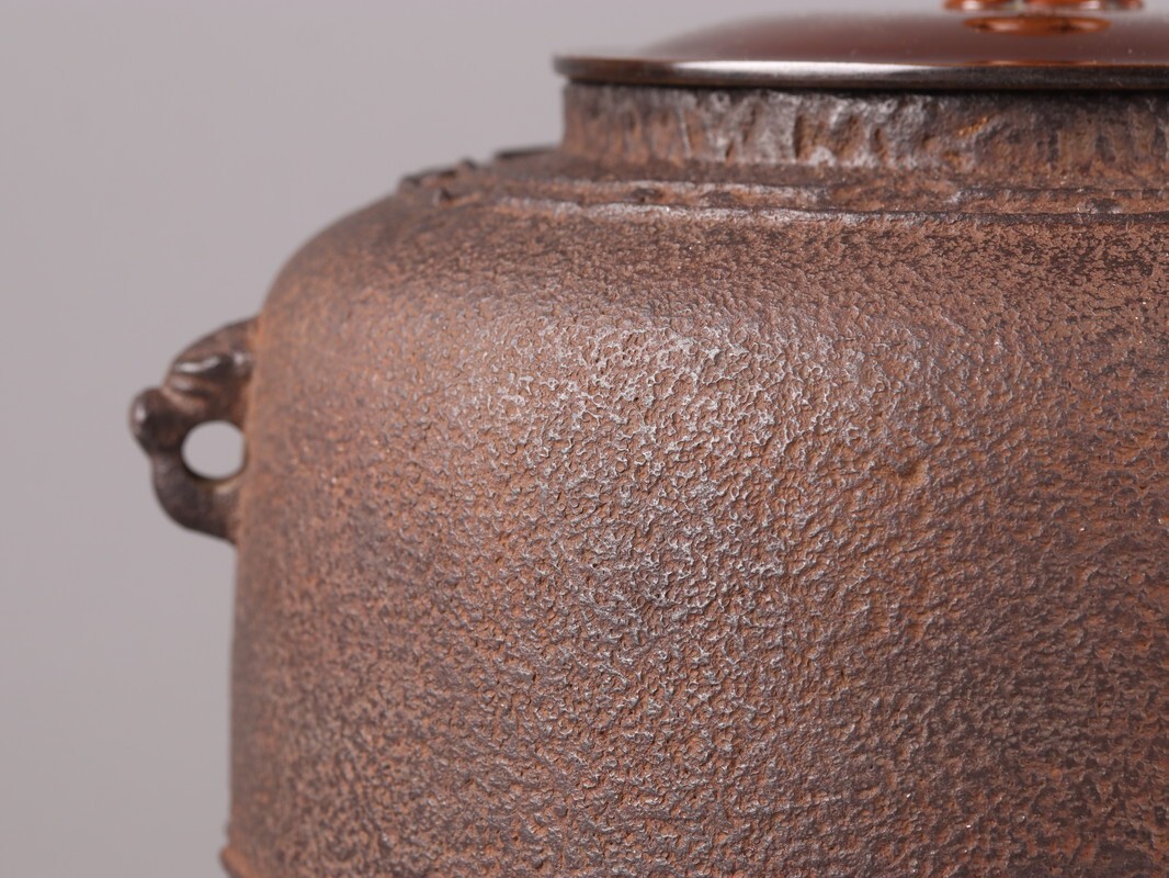 茶道具 釜師 吉羽與兵衛 茶釜 共箱 極上品 初だし品 D4264