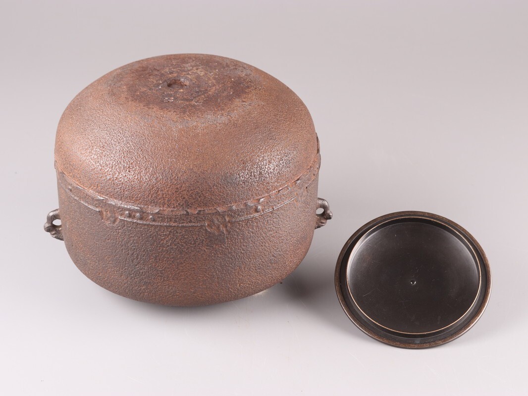 茶道具 釜師 吉羽與兵衛 茶釜 共箱 極上品 初だし品 D4264