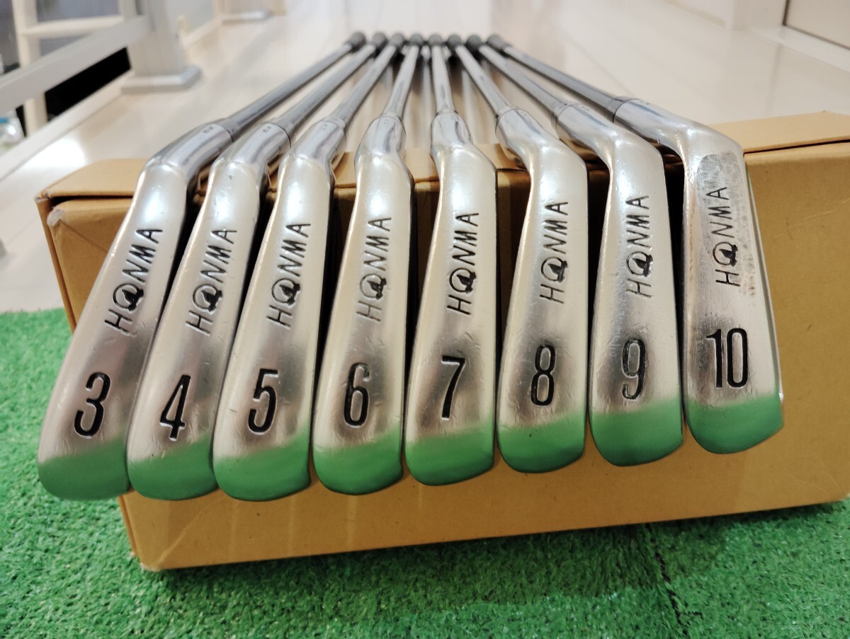 ★名器レア/8本セット/HONMA LB-708 H&F CAVITY アイアンセット/TITANIUM-CARBON チタニウムカーボン/フレックスS-2/本間ゴルフ/ホンマ_画像4