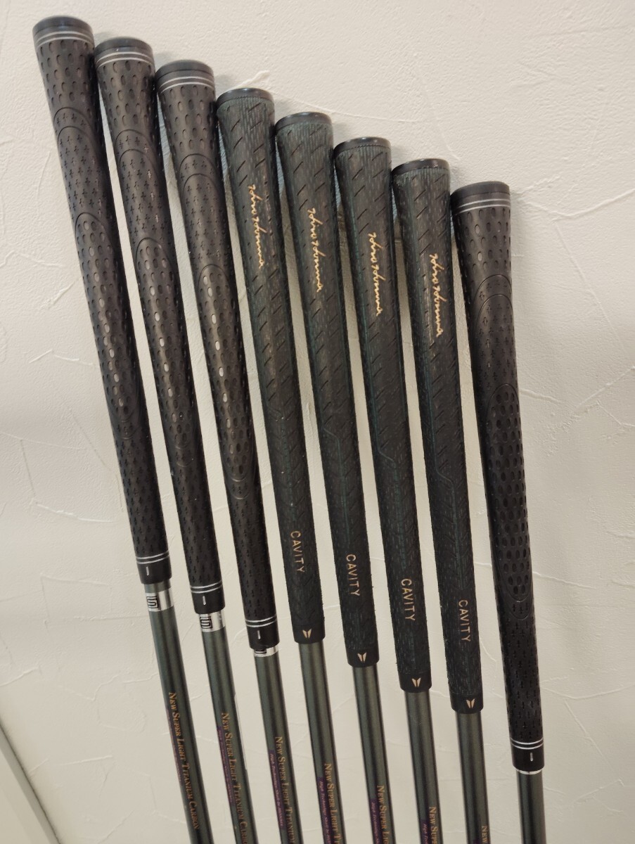★名器レア/8本セット/HONMA LB-708 H&F CAVITY アイアンセット/TITANIUM-CARBON チタニウムカーボン/フレックスS-2/本間ゴルフ/ホンマ_画像9