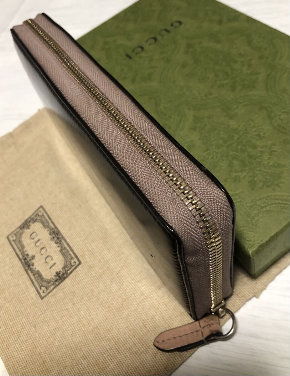 【美品】GUCCIソーホーGGラウンドファスナー／シリアル番號(hào)308004?