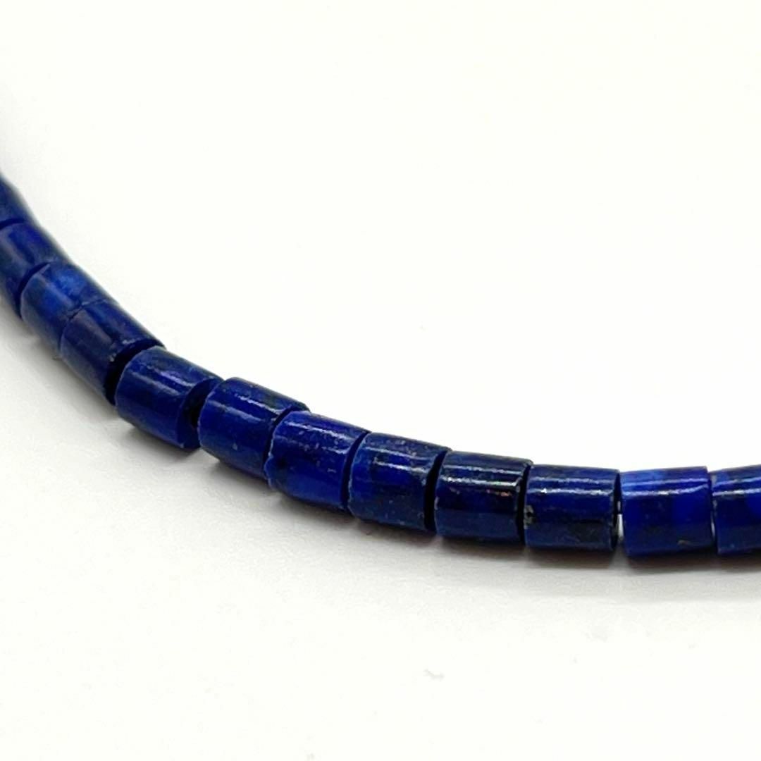 高品質 天然石 ラピスラズリ パイプ 40cm 2×2mm ビーズ 素材 1連 誕生石 パワーストーン ネックレス ハンドメイド ブレスレット 無着色_画像1