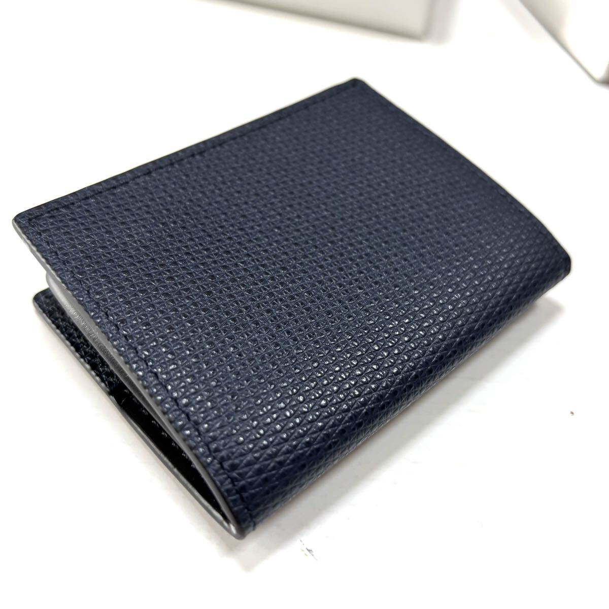 送料290円〜 新品箱付 ランバン オン ブルー 財布 小銭入れ コン 定価9,900円 581601_画像2