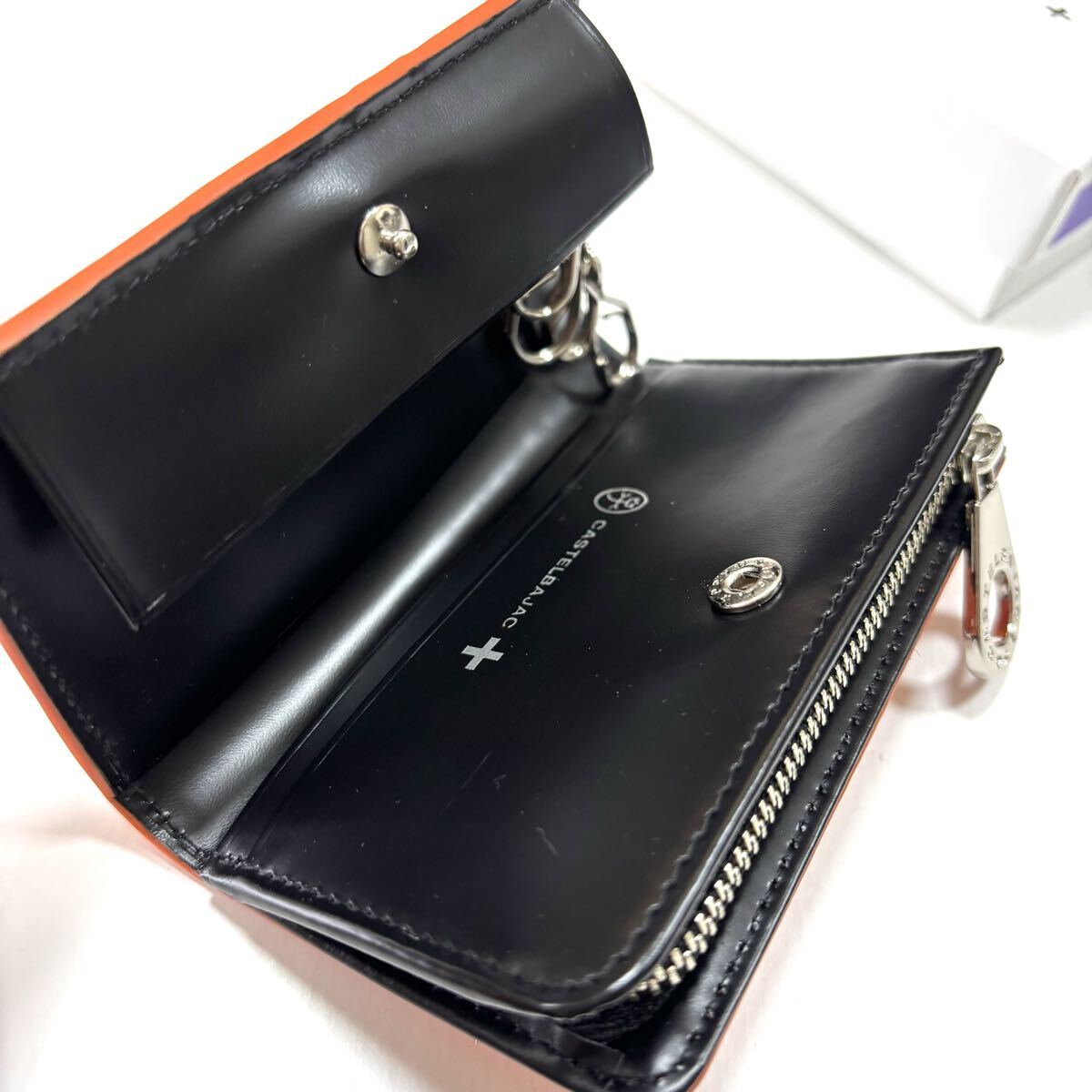 新品箱付 カステルバジャック キーケース 小銭入れ 財布 ウプラ オレンジ 定価14,300円 054621_画像2