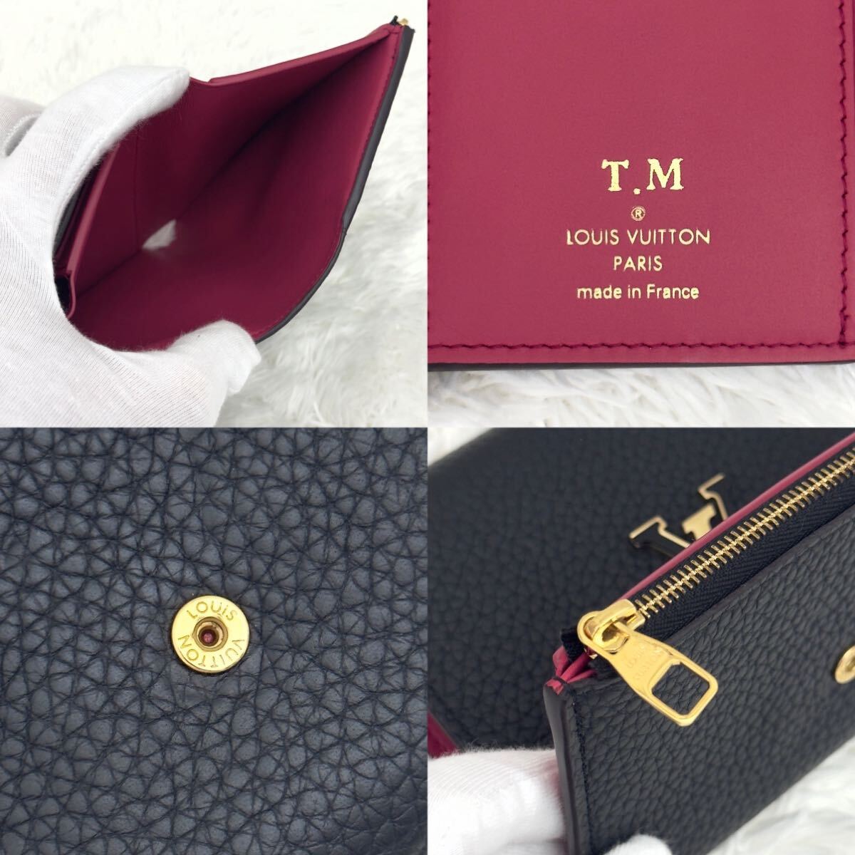 ☆極上美品☆新型 RFID内蔵 LOUIS VUITTON ポルトフォイユ カプシーヌ 財布 現行 ルイヴィトン トリヨン _画像8