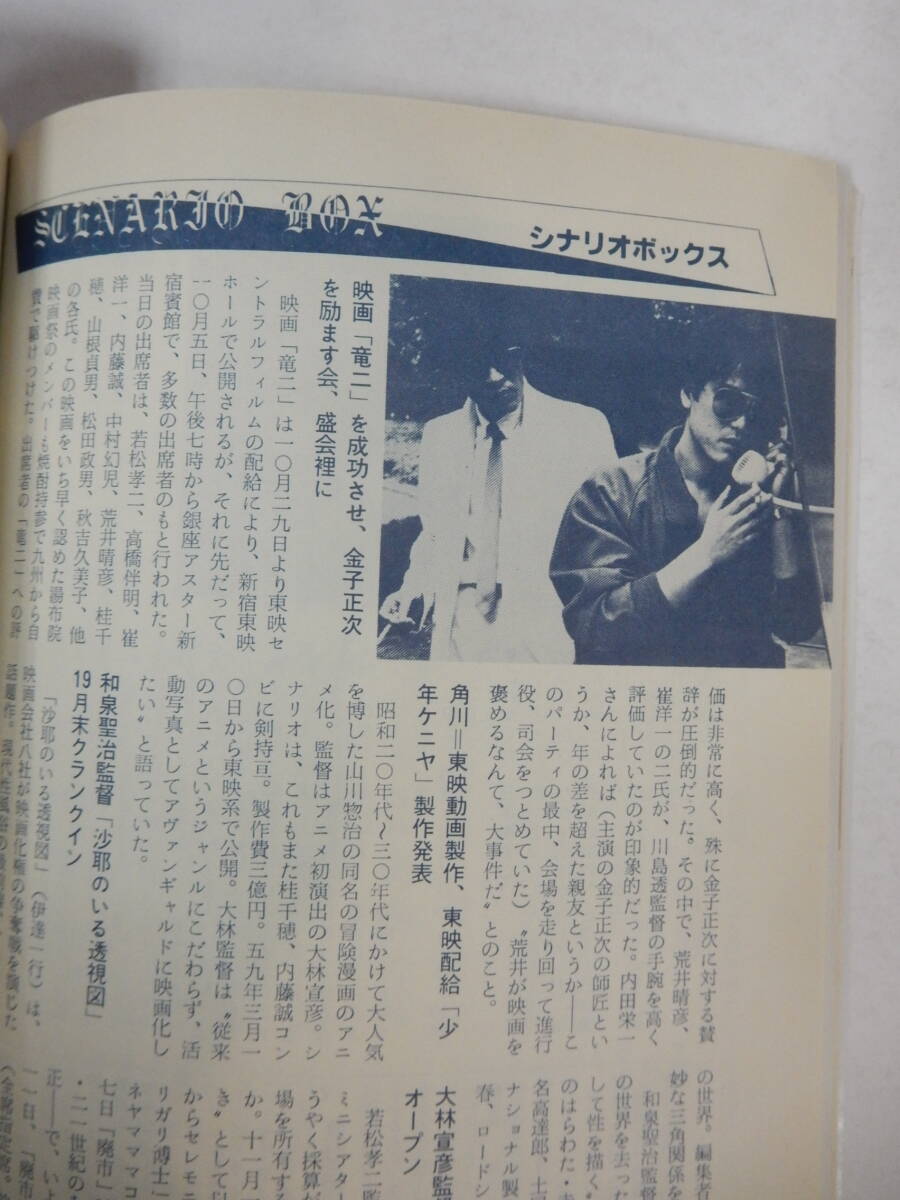 月刊シナリオ1983年12月号『魚影の群れ』夏目雅子/緒形拳/相米慎二/田中陽三『竜二』金子正次/永島暎子『廃市』大林宣彦/小林聡美_画像6