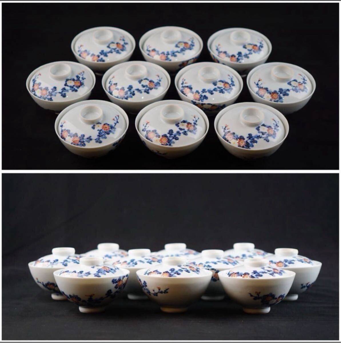 [ flat дешево ... производства ] Taisho период надеты .. чашка 10 покупатель вместе коробка . камень кулинария инструмент японская посуда направление есть I210