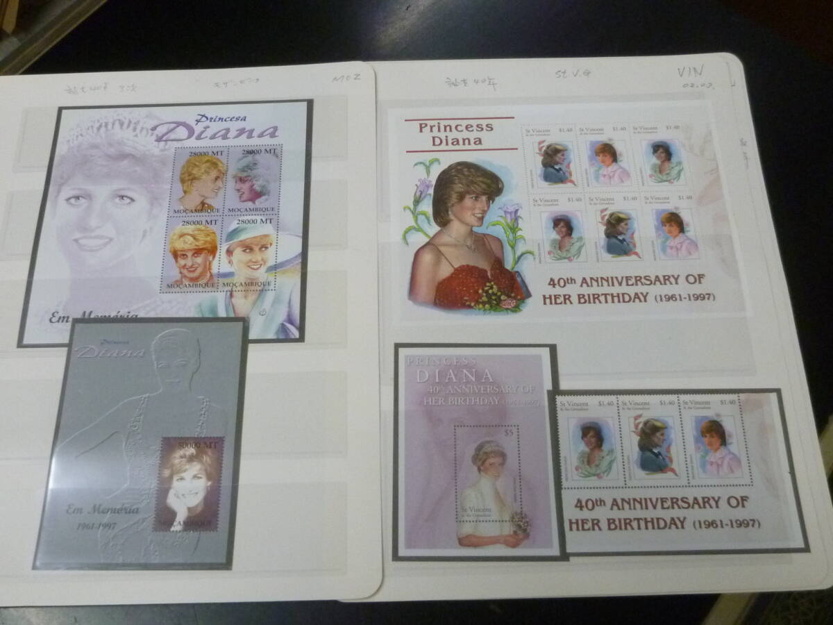 9/20 25 M N6 Diana . марка 2002 год рождение 40 год *. после 5 год итого 12 вид + каждый сиденье 21 вид +FDC не использовался NH*VF