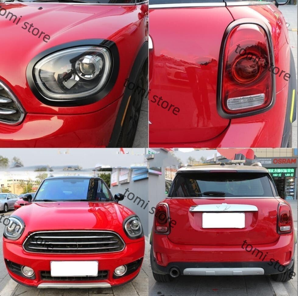  бесплатная доставка ABS производства полирование черный * красный Mini F60 Cooper специальный защита фар 2 листов задние фонари покрытие 2 листов 
