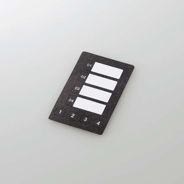 SDカードケース クリアタイプ SDカード4枚をまとめて収納！ラベル付きで、番號管理しながら整理できる: CMC-06NSD4