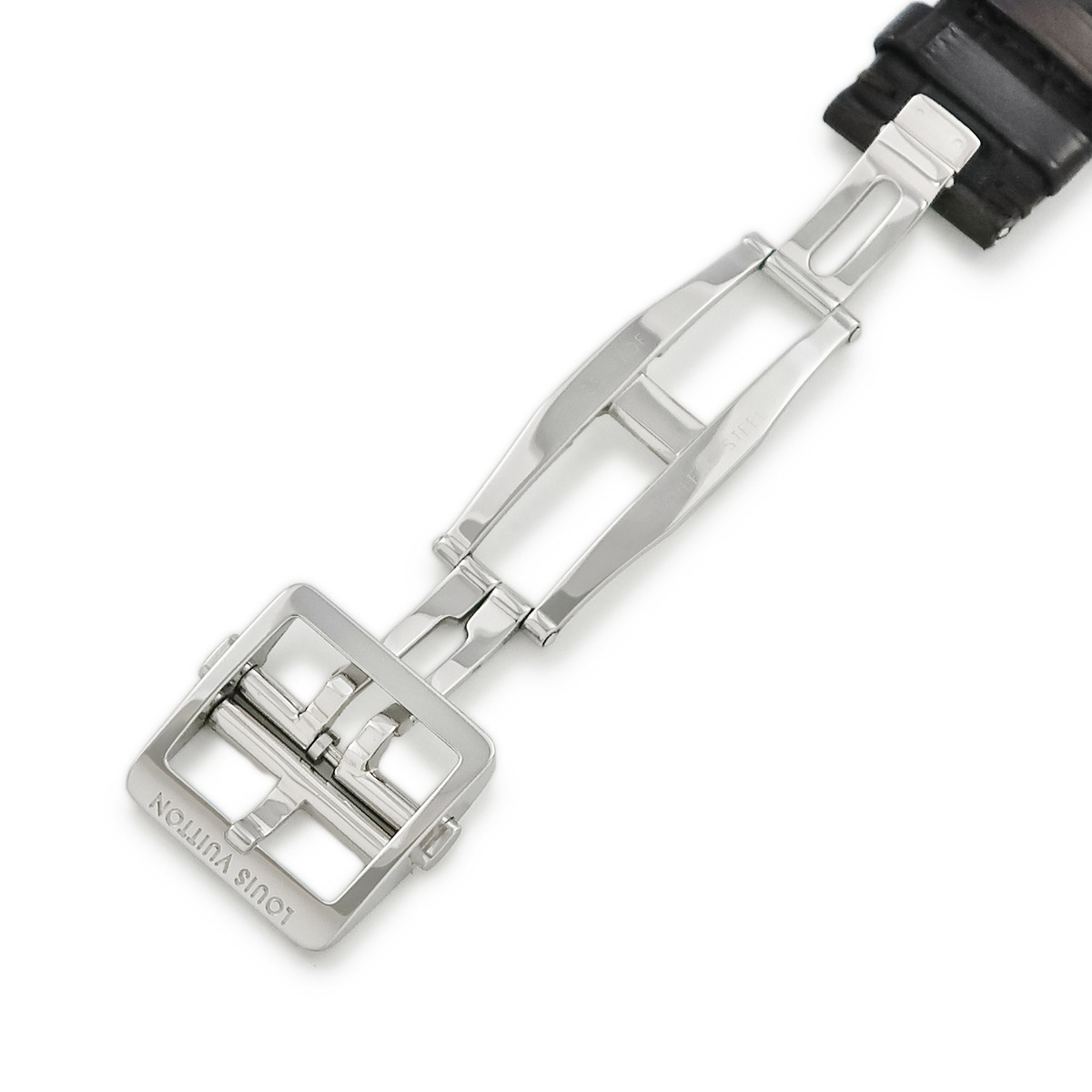 ルイヴィトン 腕時計パーツ 純正 タンブール用 クロコバンド クロコダイル ブラウン 替え ベルト 純正SS製バックル付き 21mm ブラウン 茶_画像3