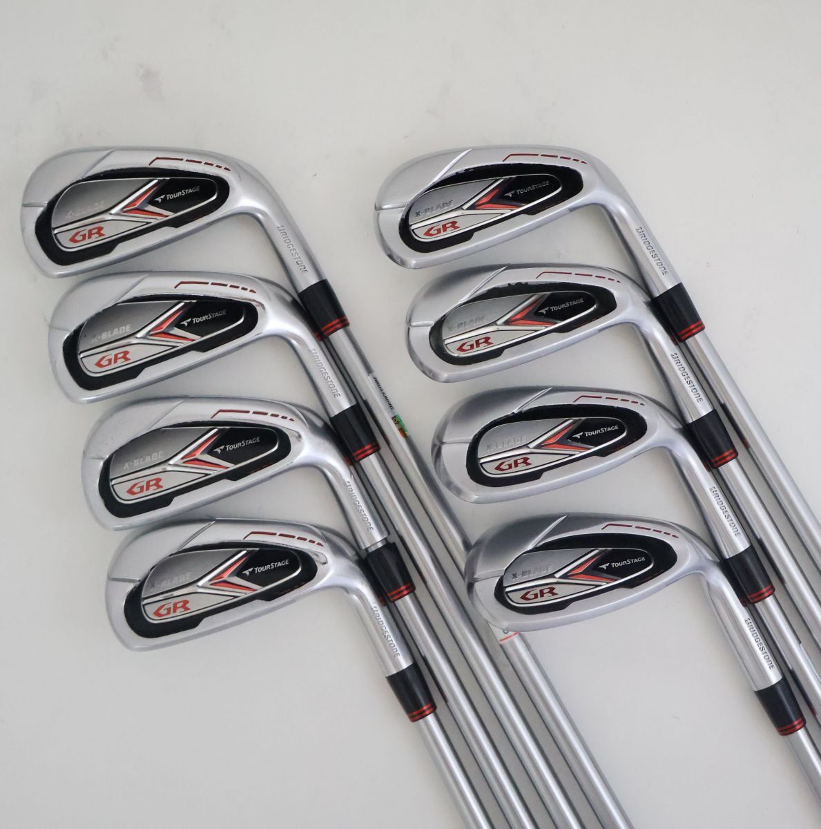 ●訳有1円?！ブリヂストン　TOURSTAGE★ツアーステージ　X-BLADE GR アイアン　2012　8本セット　Tour AD B12-03iカーボン　R（81509