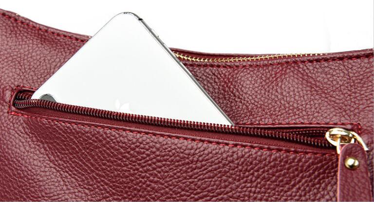 新作新入荷 本革 牛革 イタリアンレザー ブラウン 2way ショルダーバッグ タッセル付き ハンドバッグ 斜めがけ お色選択可_画像9
