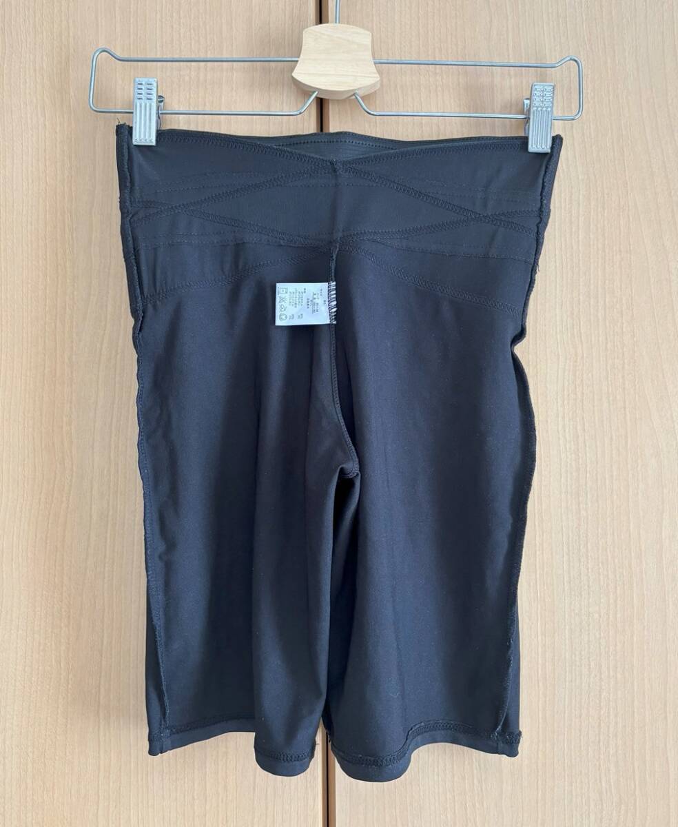 ☆【助野】ガードル 補(bǔ)正下著 美腹 ボディメイク ハイウエスト 引き締め スパッツ サポートレギンス ブラック ３分丈 M～L☆