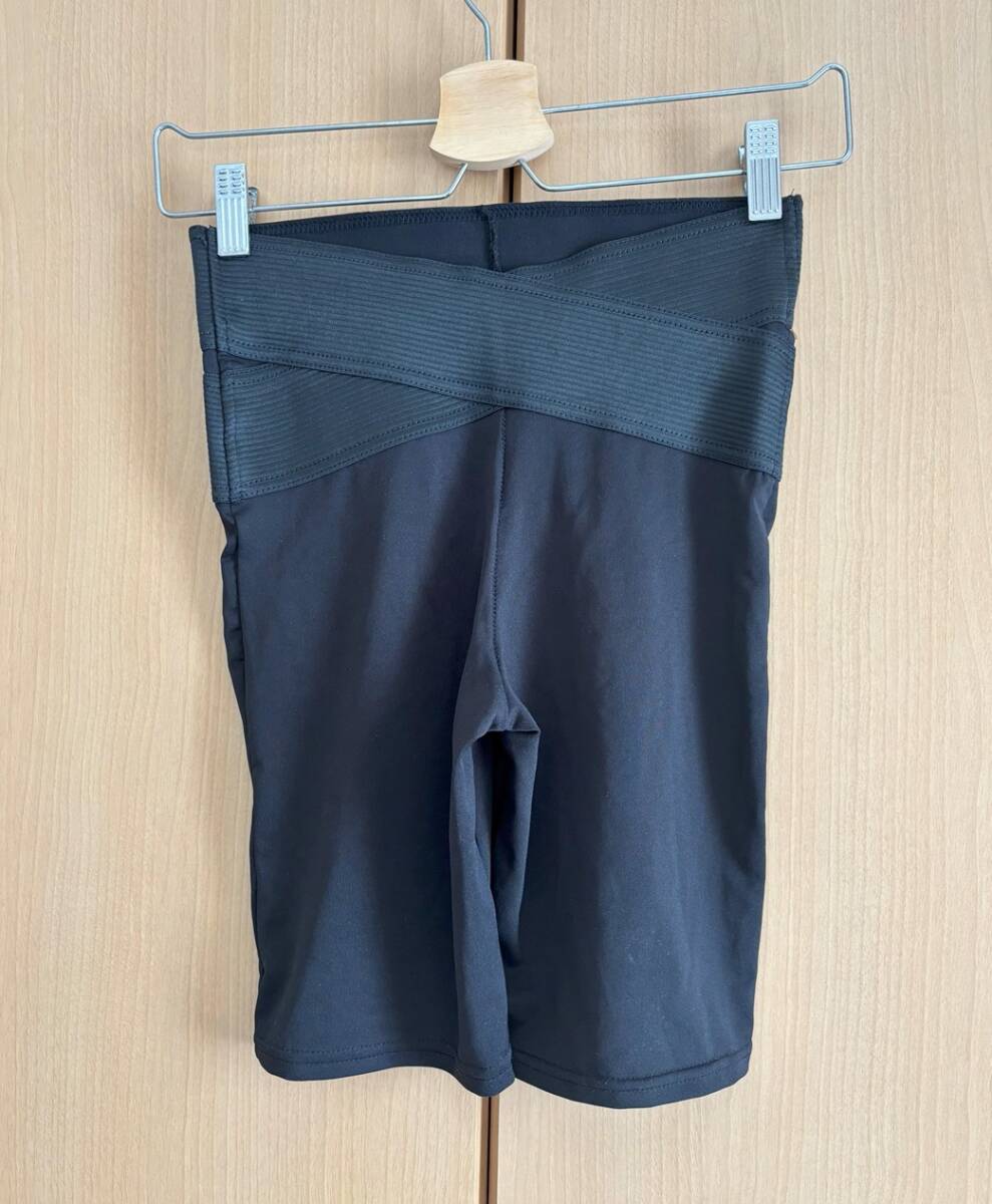 ☆【助野】ガードル 補(bǔ)正下著 美腹 ボディメイク ハイウエスト 引き締め スパッツ サポートレギンス ブラック ３分丈 M～L☆