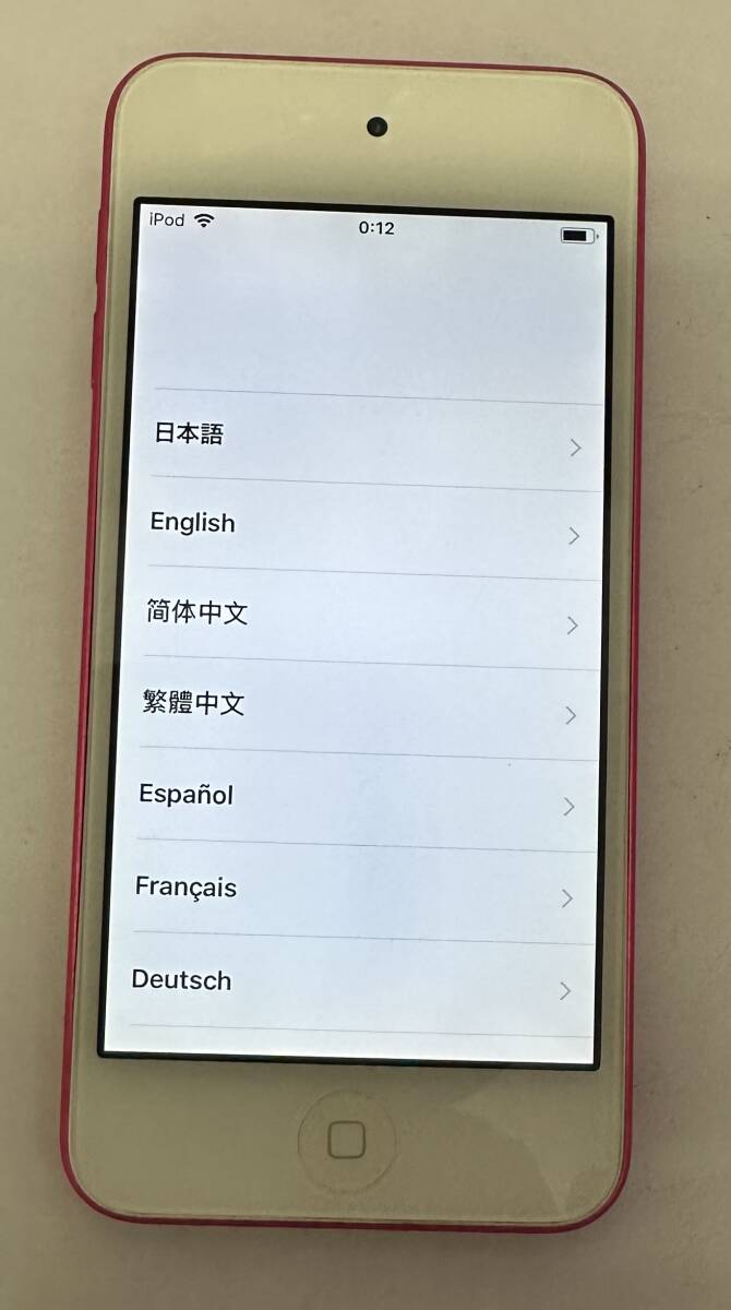 1円～【中古/美品/初期化済】iPod touch 第6世代 579C-A1574 ピンク 32GB