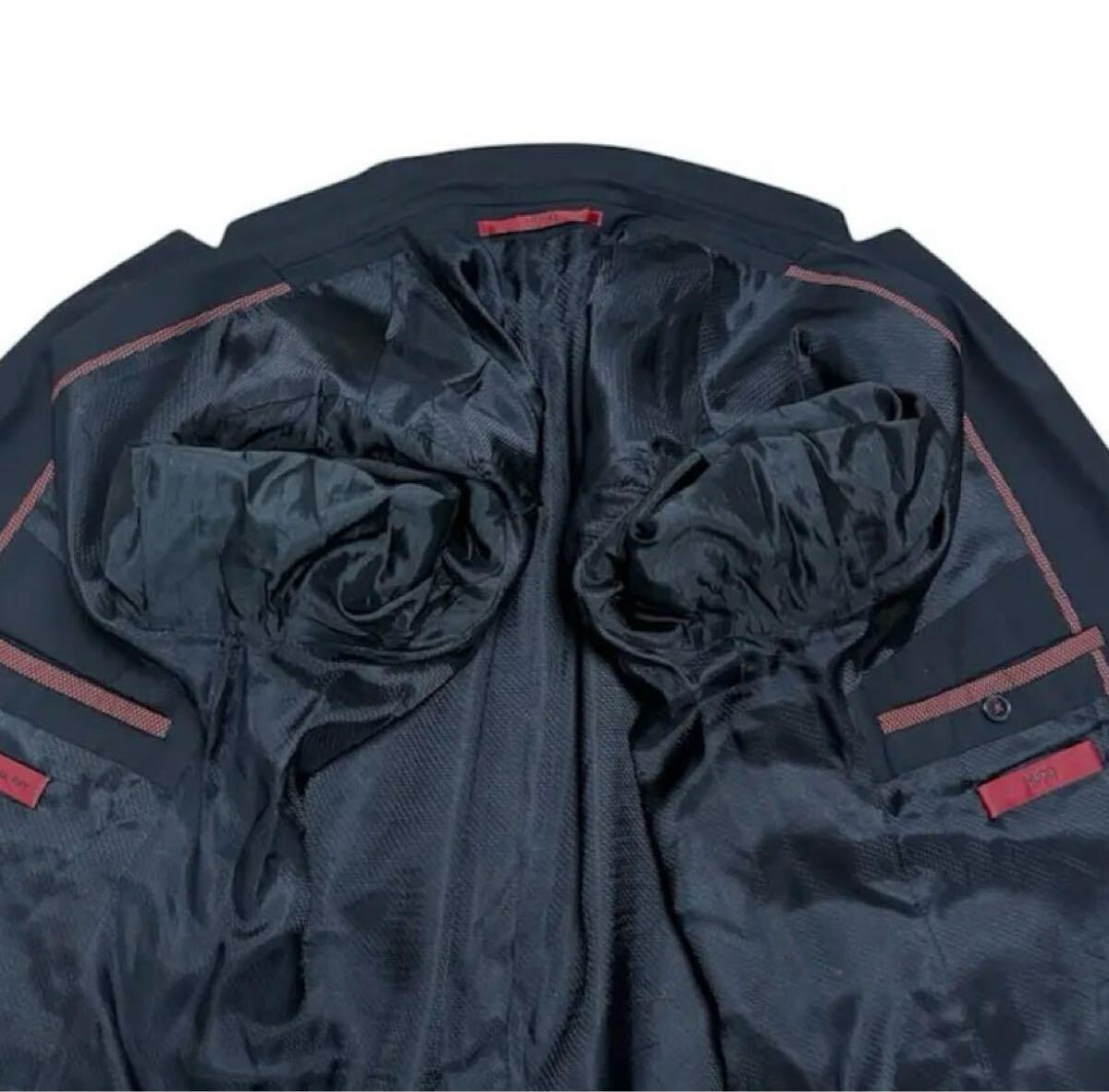 良品　HUGO BOSS 赤タグ　伸縮性　テーラードジャケット　シングル　2B 良品 HUGO BOSS ヒューゴボス 赤タグ ストレッチ 伸縮性