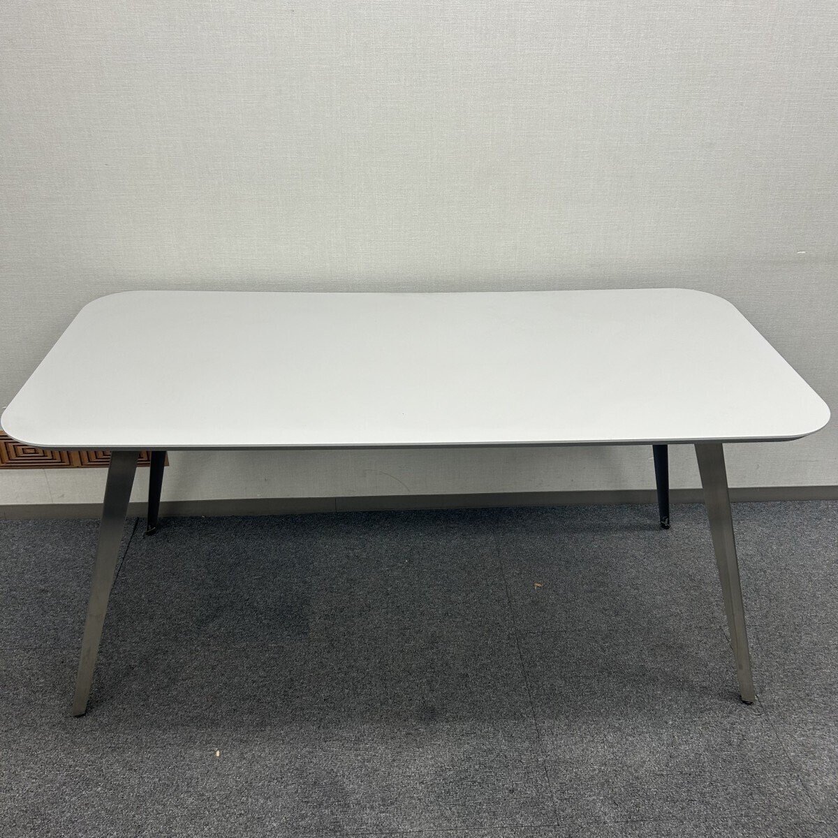 セラミック ダイニングテーブル ホワイト 白 幅150cm 食卓 食卓4人用 北欧 モダン シンプル_画像2