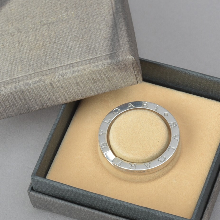 磨き済/美品 ブルガリ BVLGARI キーリング 1498AR SV 925 11.7g B-ZERO1 STERLING ビーゼロワン シルバー ネックレス #60※0814-33/TLk.bの画像1