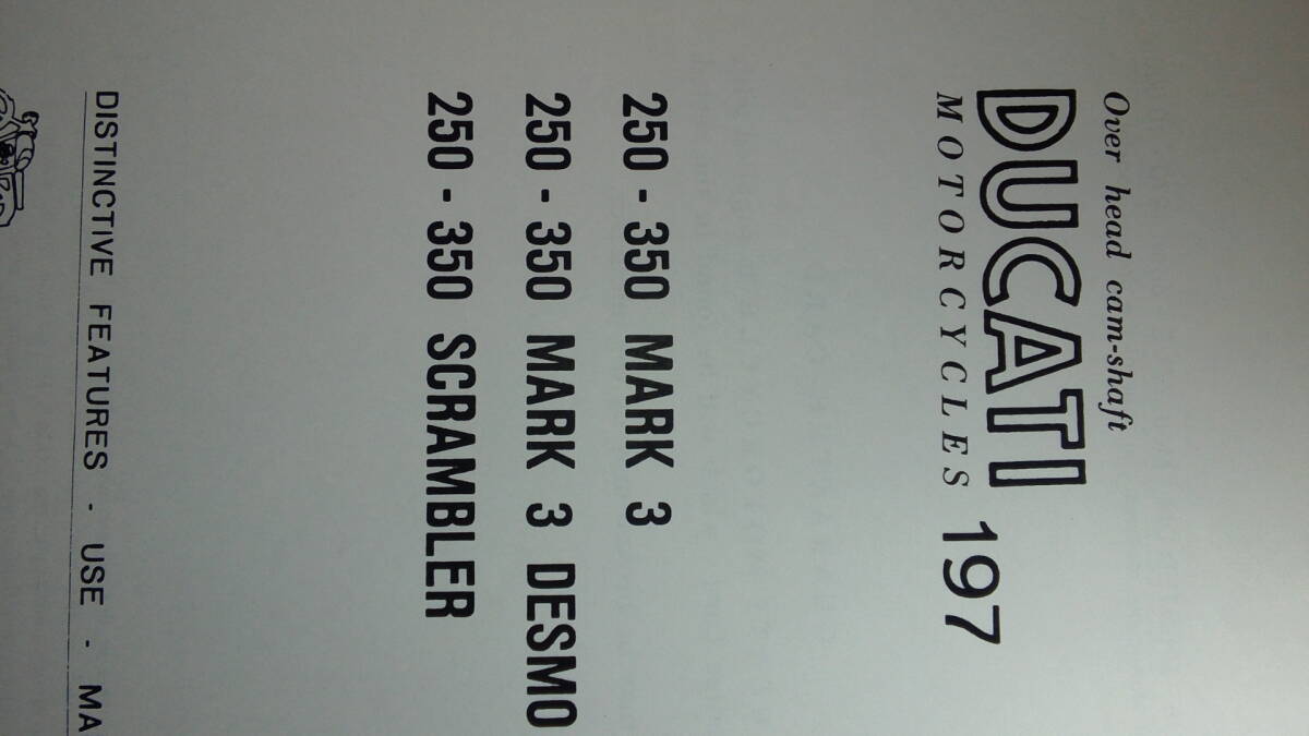 DUCATI одиночный 250 350 450 MARK3 MARK 3 DESMO SCRAMBLER для руководство по обслуживанию 