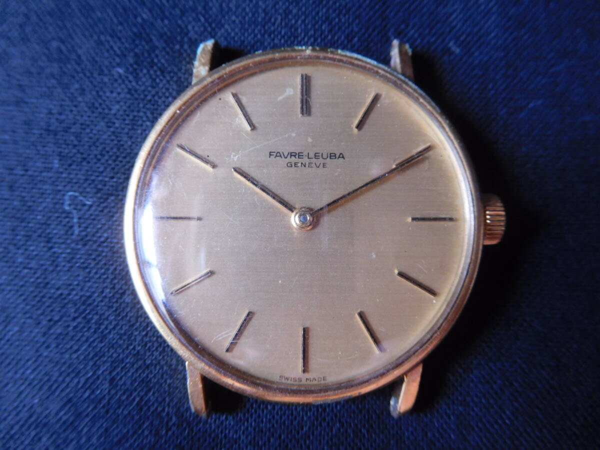 腕時計 FAVRE LEUBA GENEVE ファーブルルーバ 手巻き 2針 ゴールドカラー PLAQUE G20 SWISS MADE 稼働品