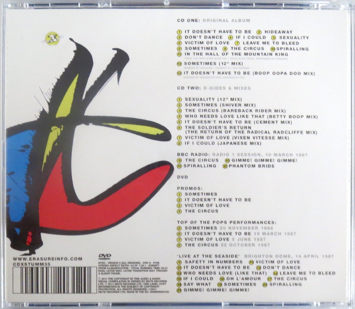 ERASURE / THE CIRCUS - REMASTER SPECIAL EDITION 輸入盤 2CD+DVD［イレイジャー、デペッシュ?モード、DEPECHE MODE、YAZOO］