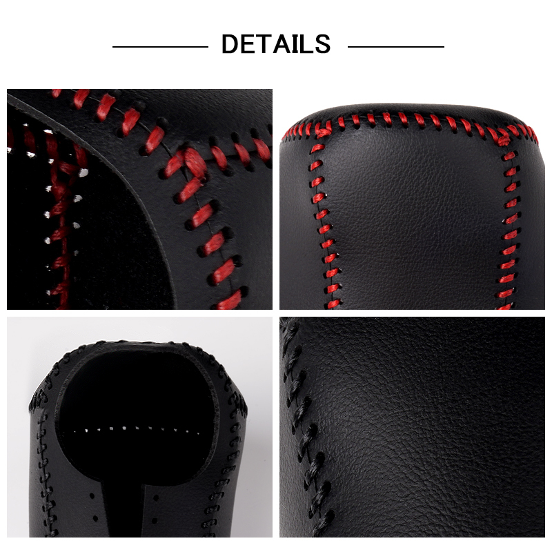 『FLD1935』ホンダ 新型N-BOX JF5 JF6 シフトノブカバー ブラック×ブラックステッチ キズ汚れ防止 シフトグリップカバー 車種専用設計_画像7