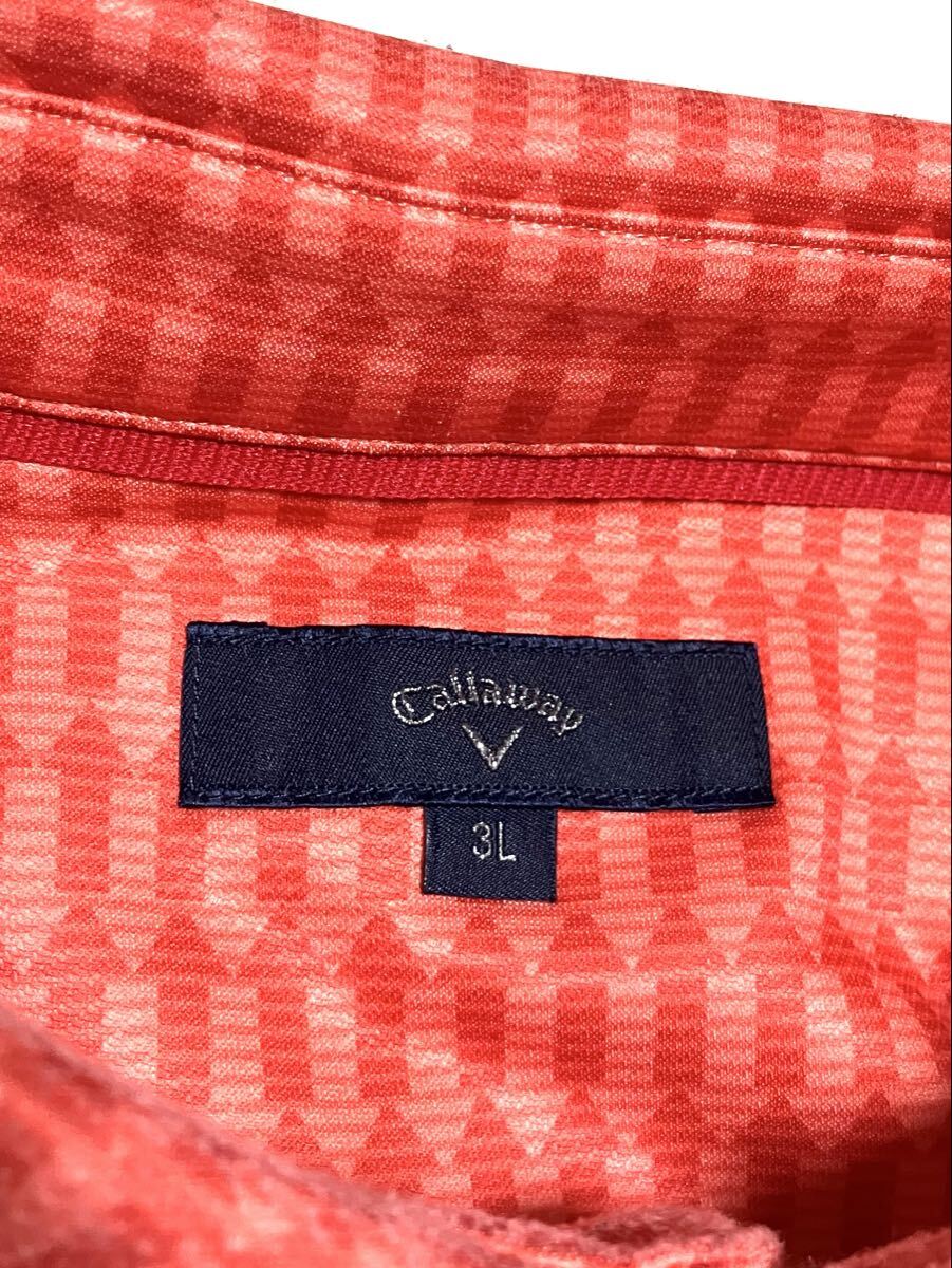送料無料 大きいサイズ 美品 キャロウェイ 長袖 ポリエステル シャツ ゴルフウェア_画像9