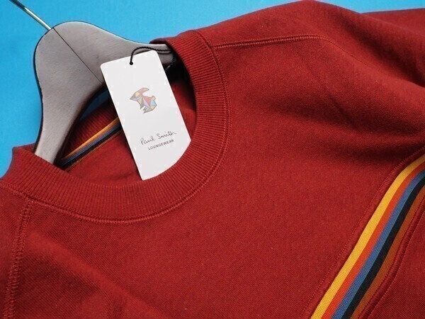新品正規(guī)品 Paul Smith ポールスミス 10マンス アーティストストライプ 里パイル スウェット/トレーナーM赤(026) 30-7031