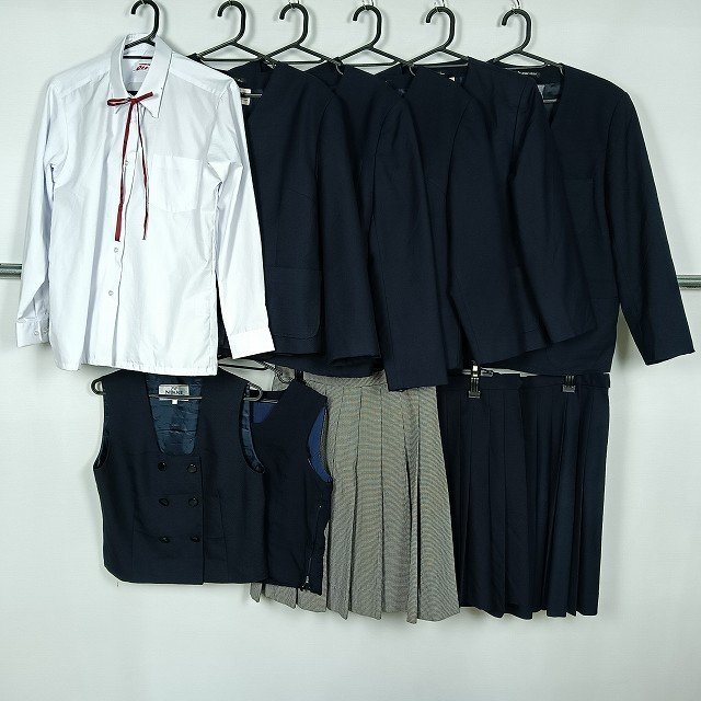 イートン ベスト ブラウス スカート 1円 中古 制服 学生服 セット 詰合わせ 39CS-343 DF
