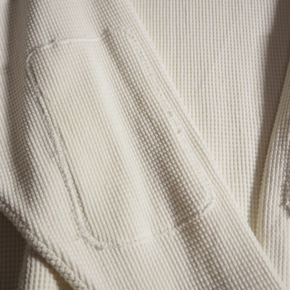 K1486f73　▼INSCRIRE アンスクリア▼　サーマル ボディスーツ ホワイト / コットン トップス カットソー 白 春～秋_画像4