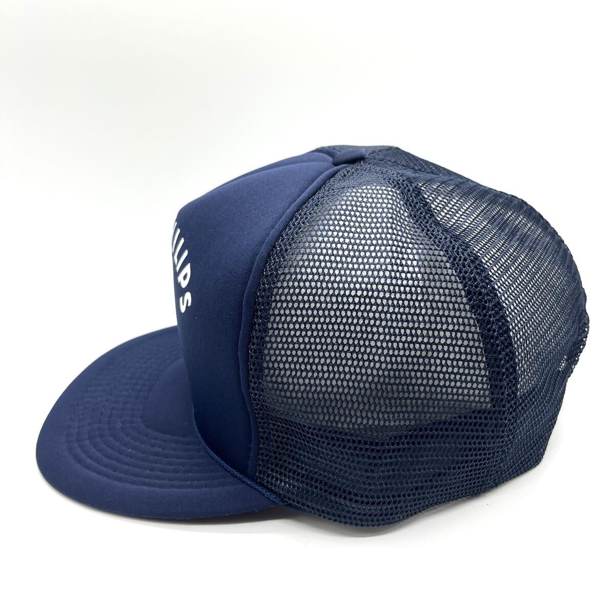 【90s】N.A. Philips 企業モノ トラッカーキャップ 帽子 ５パネル スナップバック プリントロゴ ビンテージ メッシュキャップ_画像3