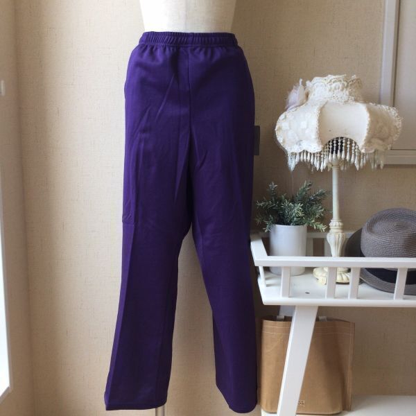 PB448 ★ 5L 大きいサイズ 新品 ストレッチ ワイドパンツ またした65_画像1