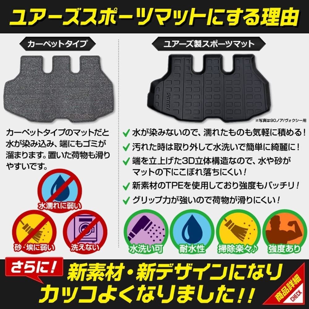 【訳あり品】 ヴォクシー ノア 90系 専用 3D スポーツマット ラゲッジマット トランク トレー カスタム パーツ ドレスアップ [OU]