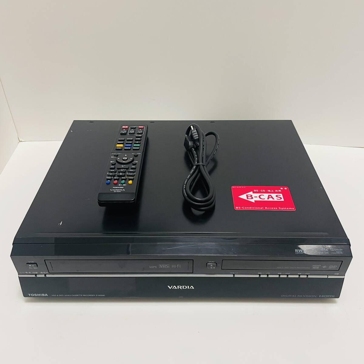 【整備済み】TOSHIBA DVD/VHD/HDDレコーダー D-W250K 動作品 VHS?DVD?HDDダビングOK 東芝