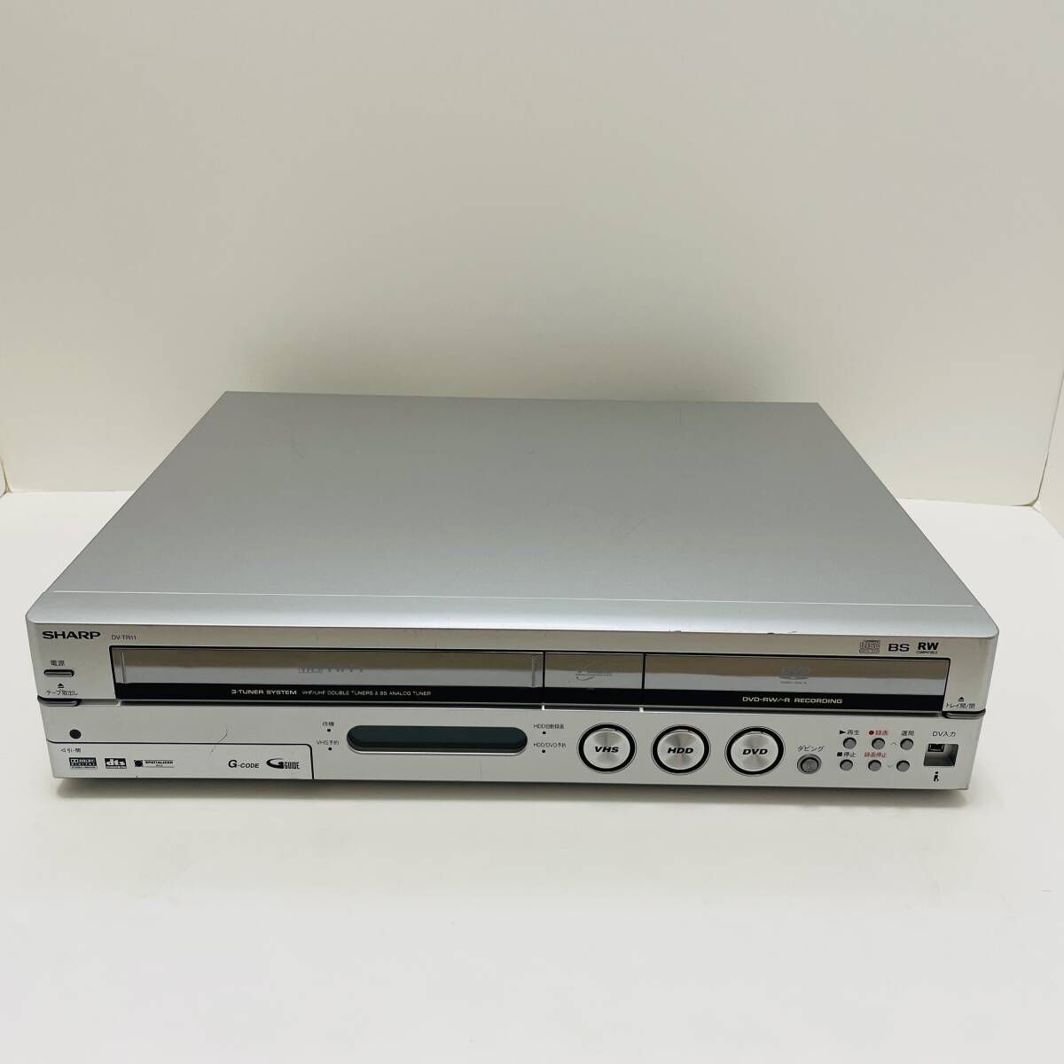 【整備済み】SHARP DVD/VHD/HDDレコーダー DV-TR11 動(dòng)作品 VHS?DVD?HDDダビングOK シャープ