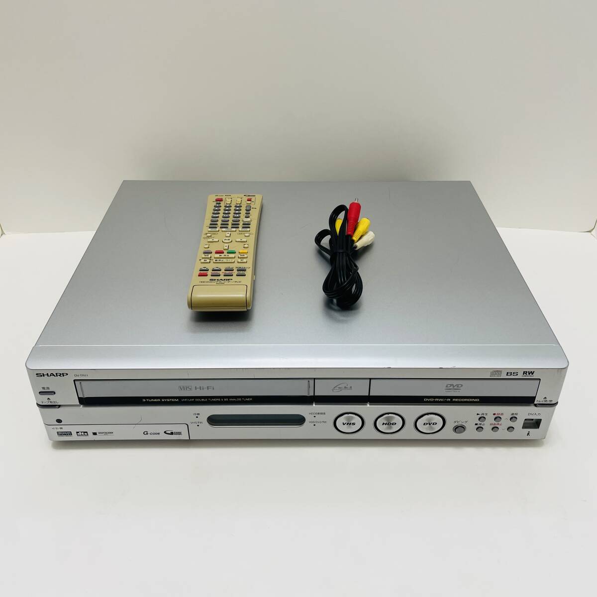 【整備済み】SHARP DVD/VHD/HDDレコーダー DV-TR11 動(dòng)作品 VHS?DVD?HDDダビングOK シャープ