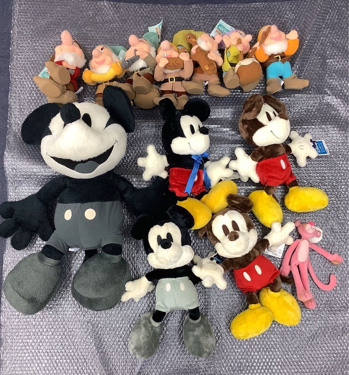 ?営KU309-A6Y120【埼玉発】ミッキーマウス 白雪姫 七人のこびと ピンクパンサー 13體まとめ売り ディズニー 現(xiàn)狀品
