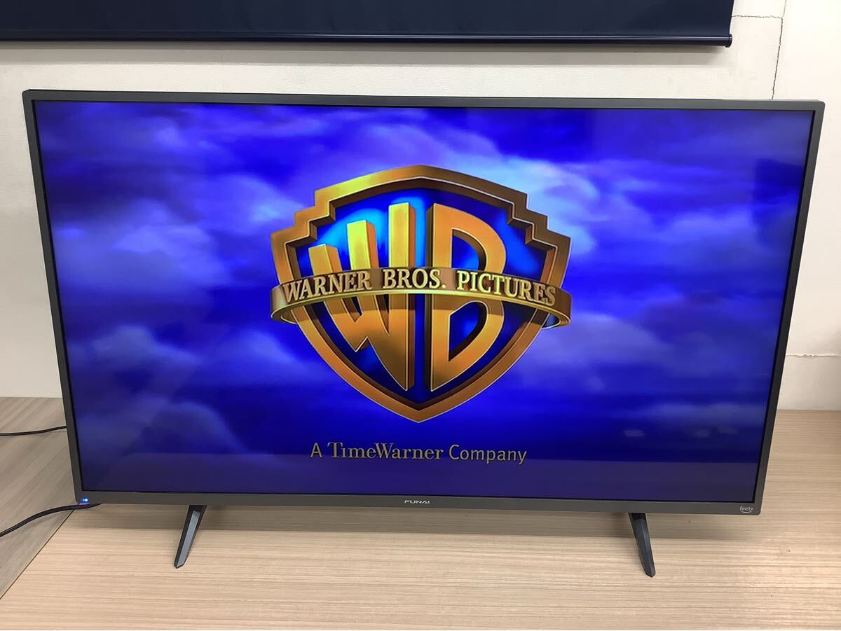 ○営HM122-后S家B【埼玉発】FUNAI 液晶テレビ FL-43UF340 43V型 4K Fire TV 2022年制 リモコン付 フナイ※通電動作確認(rèn)済み　家電